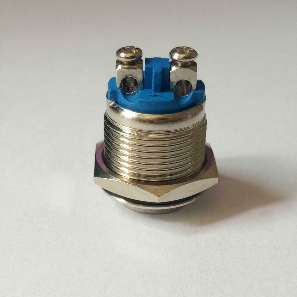5Pc Waterproof High Round Metal Momentary Push Button Switch Copper Contact