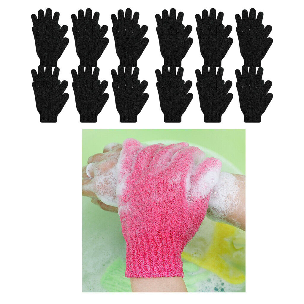 24x Exfoliating Gloves Back Shower Scrubber Full Body Exfoliating Gloves