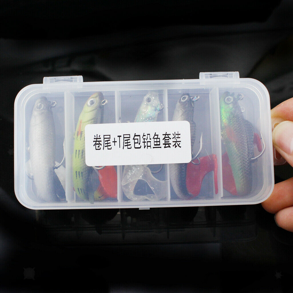 Lots 5 Fishing Lures Artificial Topwater Floating Baits Freshwater Saltwater
