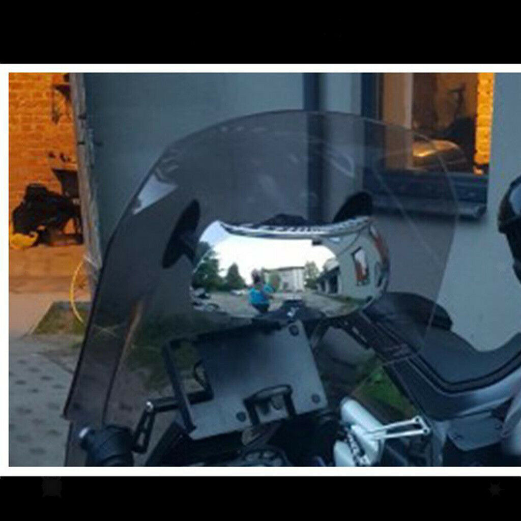1x Universal Motorcycle Rear view blind spot Mirror 180° Wide Angle Convex