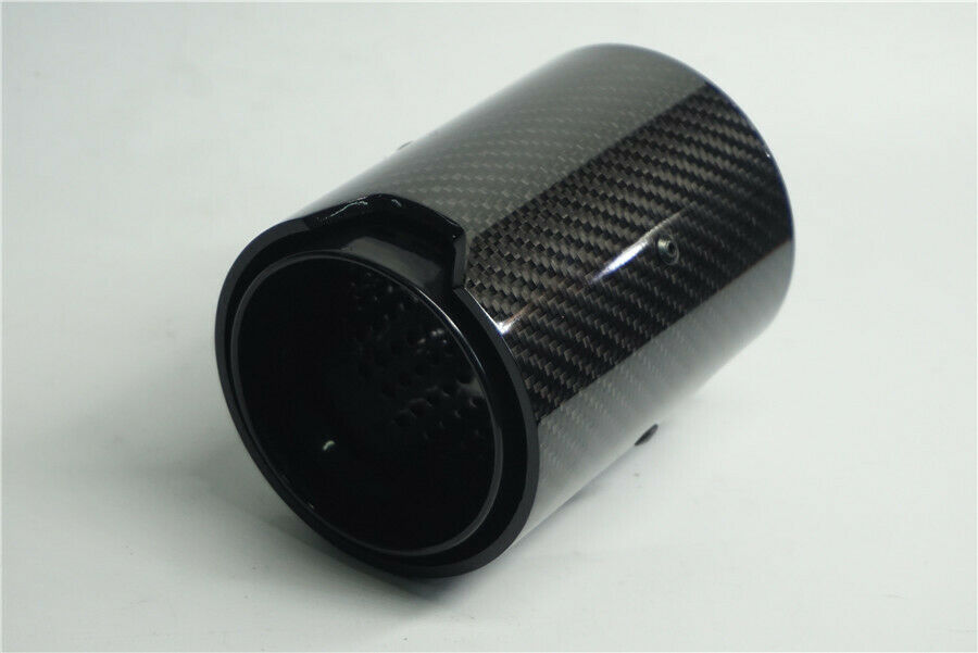 Stainless Steel + Carbon Fiber Glossy Exhaust Pipe 2.7inch INLET 3.6inch OUTLET