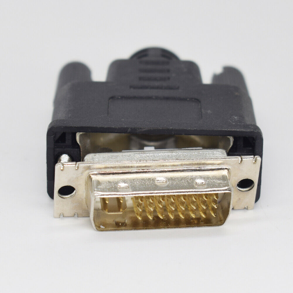 1pc DVI 24+5 Plug DVI-D 24+5 Pin Male Solder Type Adapter Connector Black