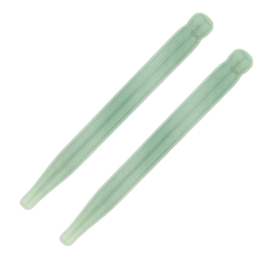 2 Pcs Jade Guasha Acupuncture Points Massage