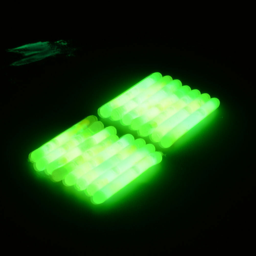 15pcs Fishing Fluorescent Lightstick Night Float Clip On Dark Glow Stick Lots