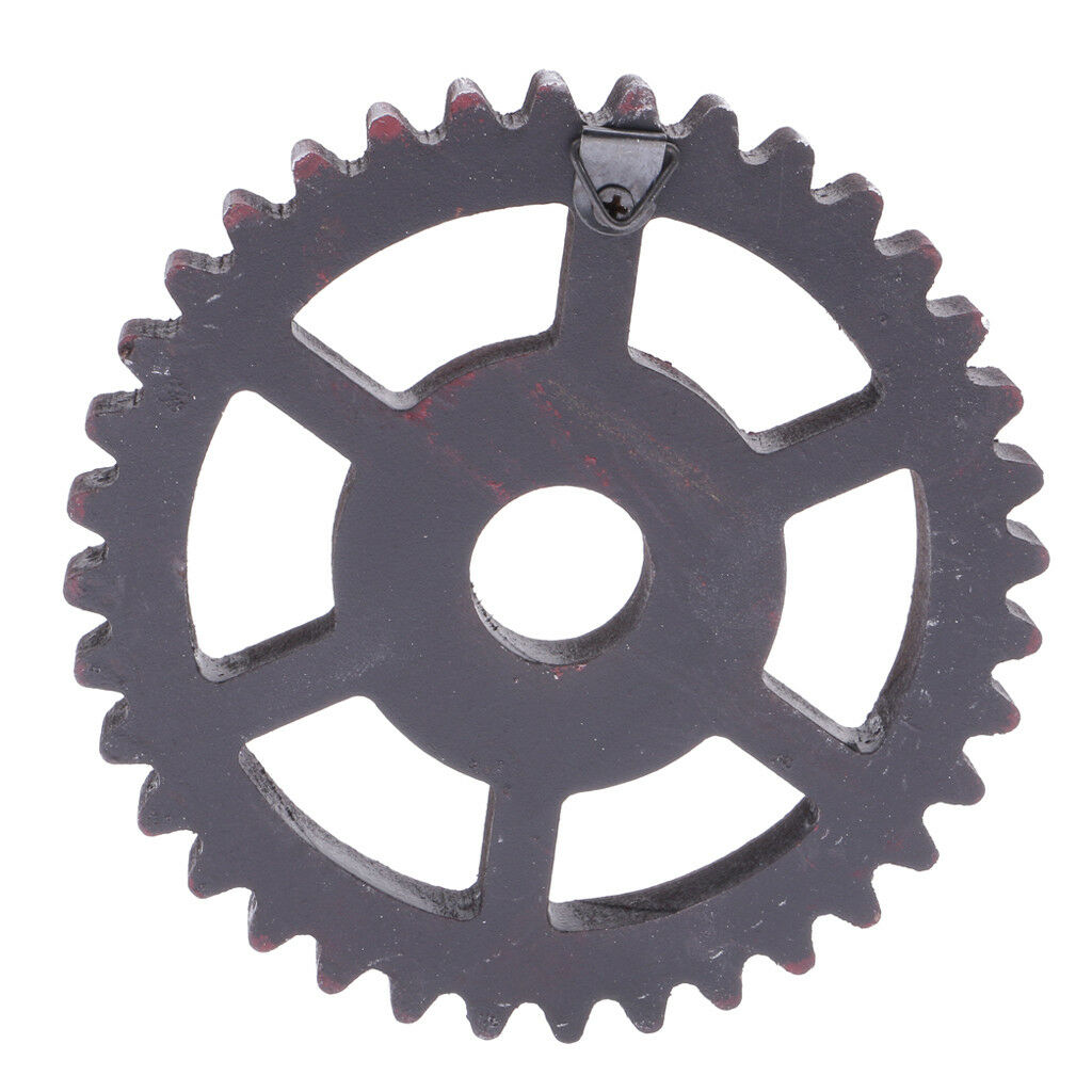 12cm Industrial Wood Wooden Gear Home Bar Cafe Wall Hanging Decoration #C
