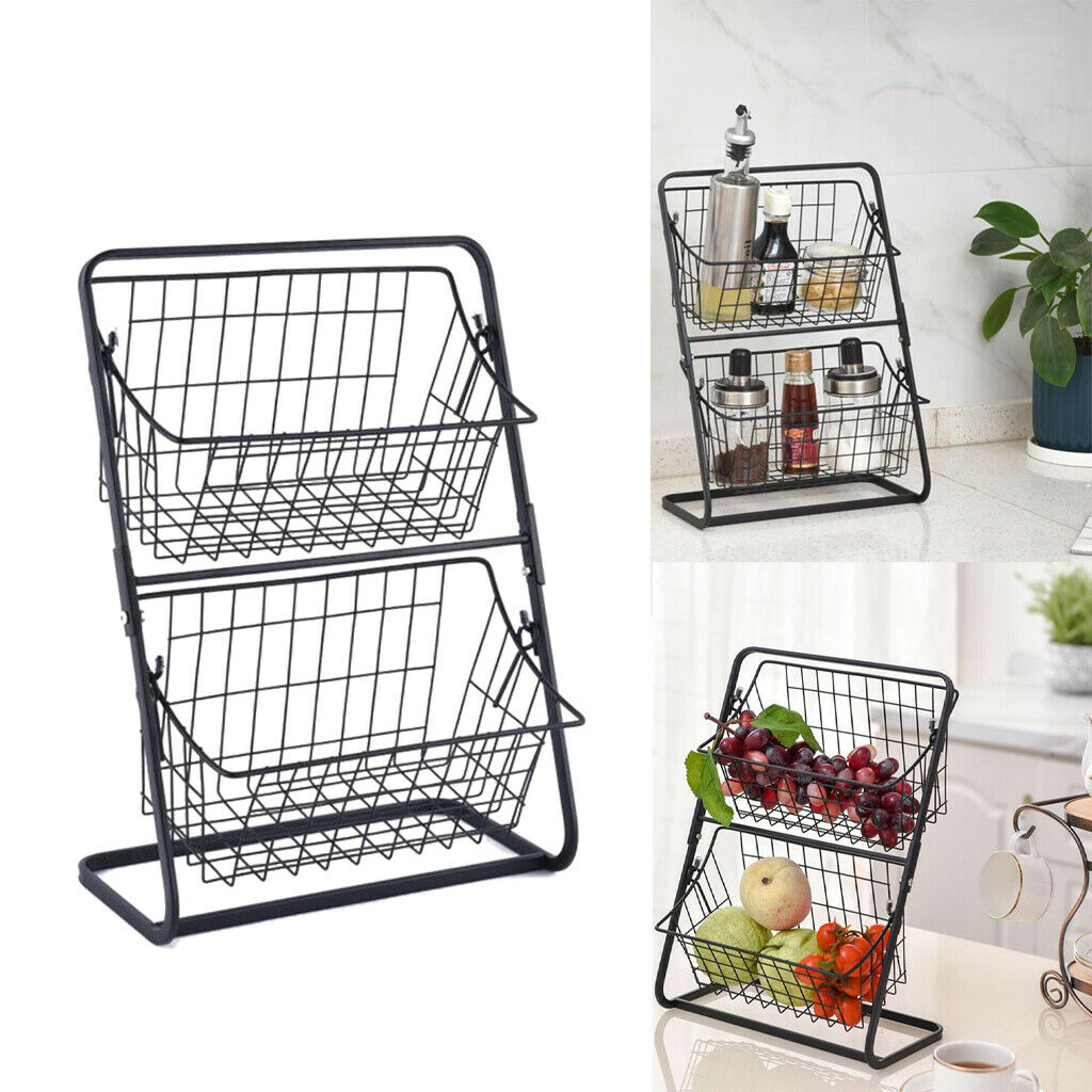 2 Tier Spice Rack Organizer Seasoning Organizer for Kitchen Cabinets