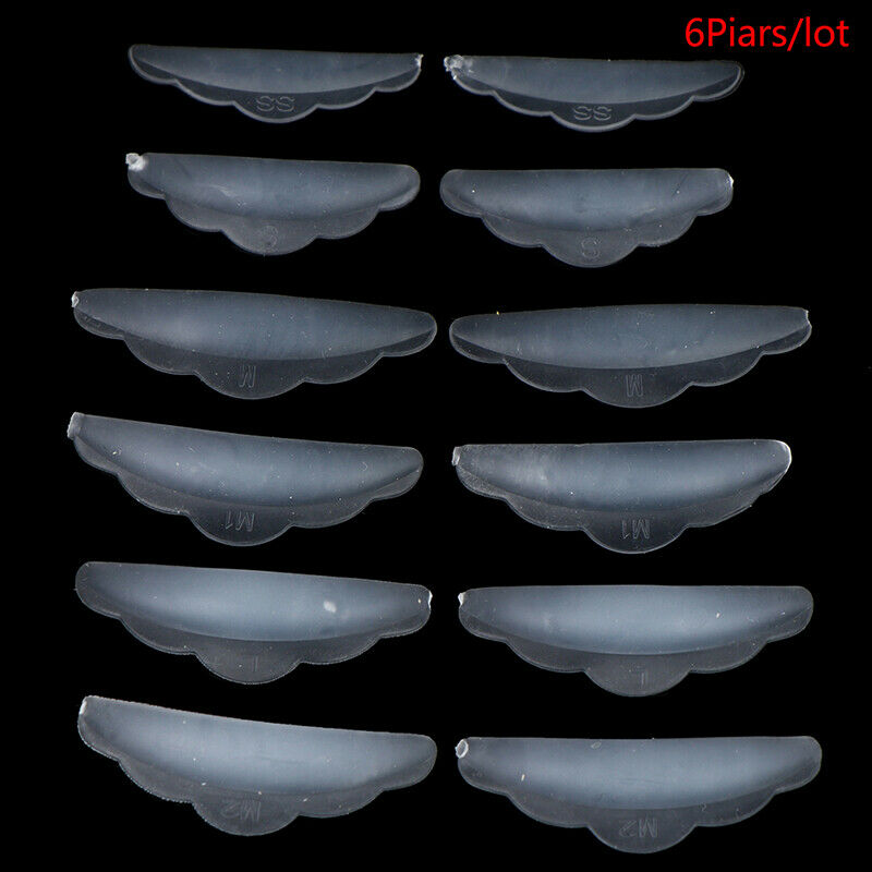 6Pairs Silicone Eyelash Lift Curlers Silicone Eye Lash Extension Shields  Fd SJ