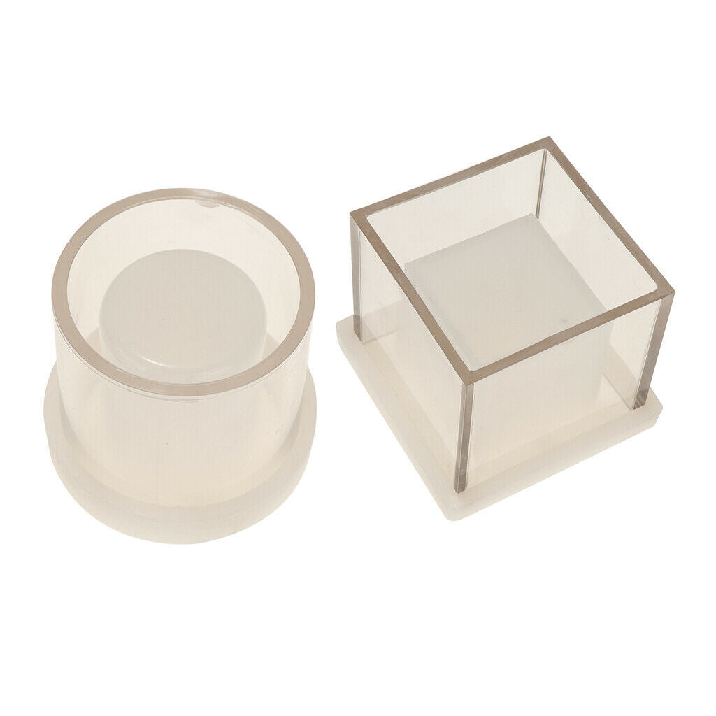 Cubic Cylindrical Cubic Hollow Mold Glass For Made Scented Candles Decorative