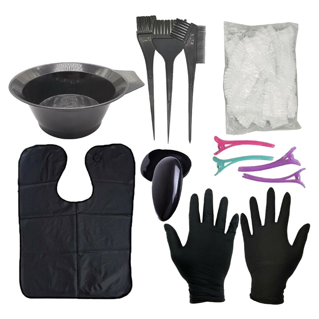 200 Piece Disposable Hair Capes w/ Tinting Hair Dye Set Dyeing Comb Earmuffs