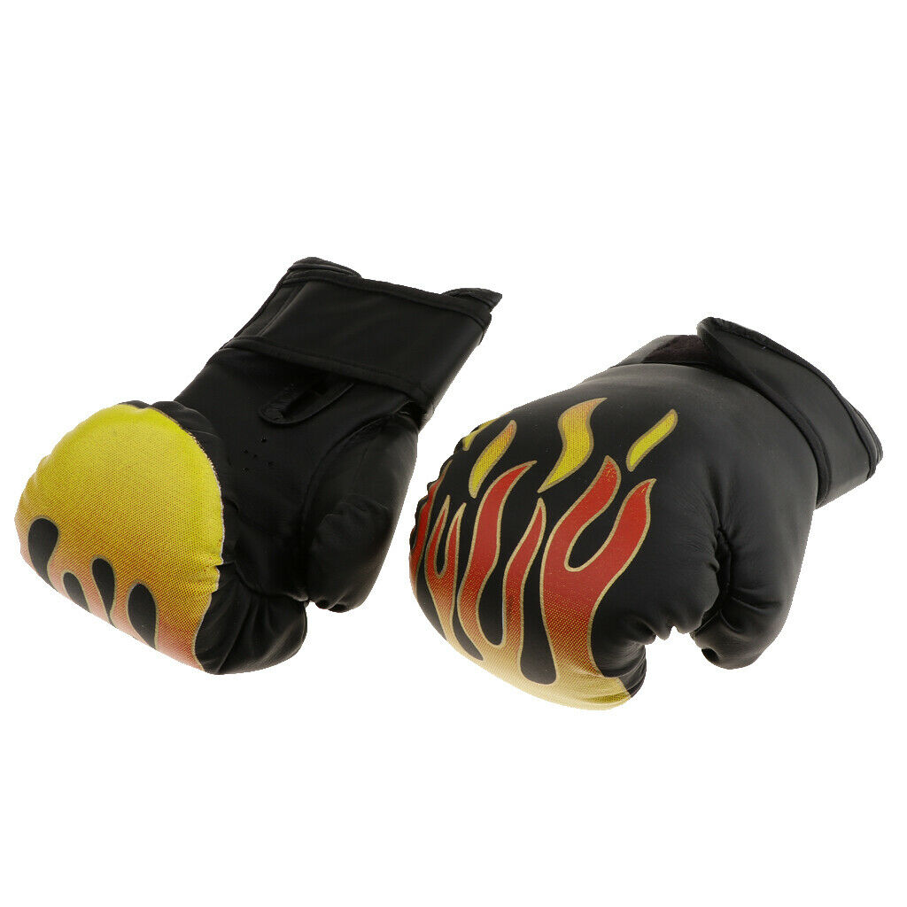 2 Pairs of Boxing Gloves Padded with Polyurethane Foam, Half Finger Kickboxing