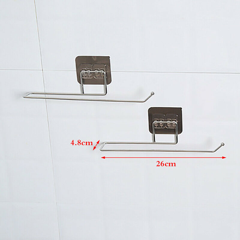 Self-adhesive Towel Holder RackKitchen Under Cabinet Towel Cup Paper Hang.l8