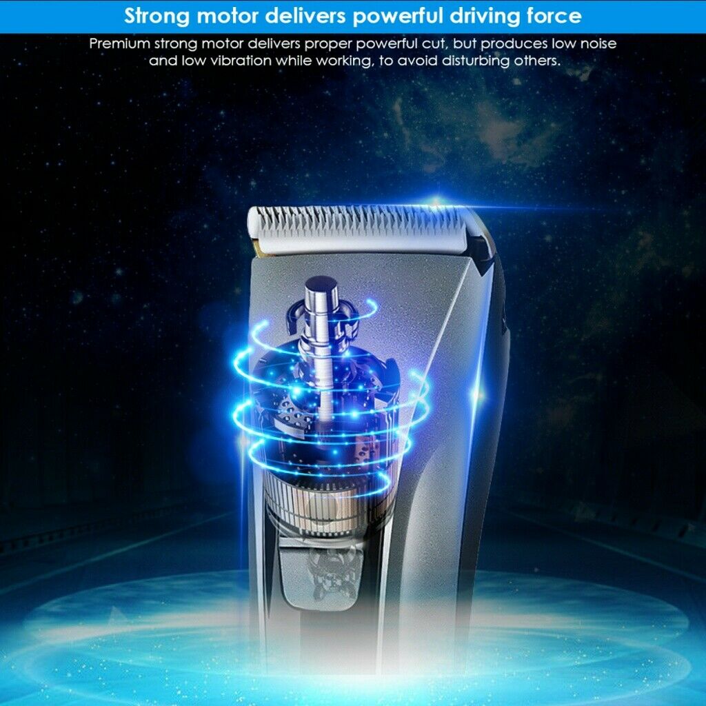 Pro Hair Trimmer Shaving Machine Beard Cutting Cordless IPX7 Waterproof Clipper
