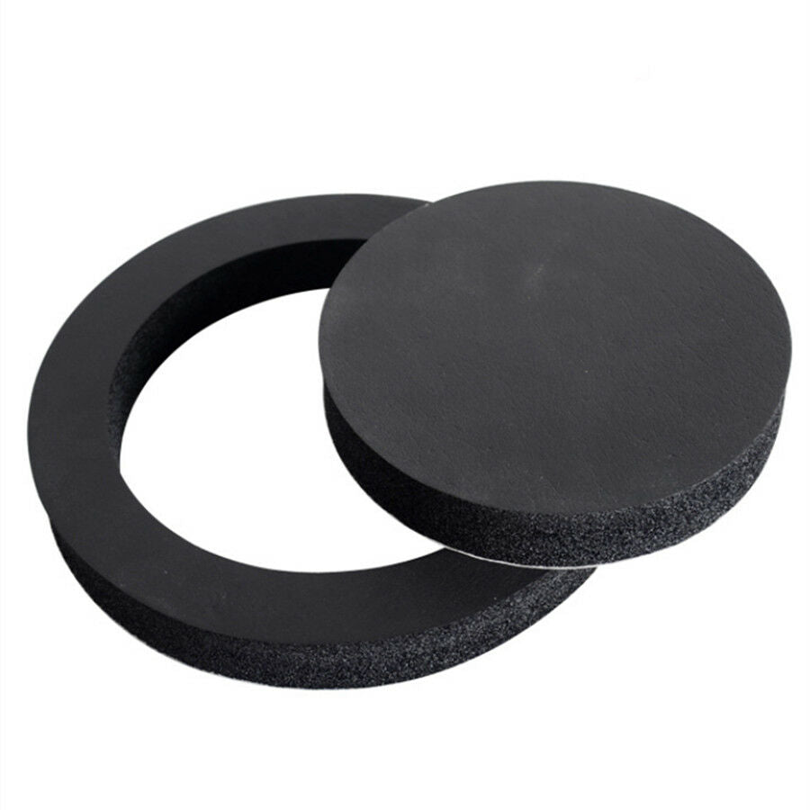 4 Pcs 6.5 inch Black Soundproof Cotton Ring For Car Audio Speaker Bass Door Trim