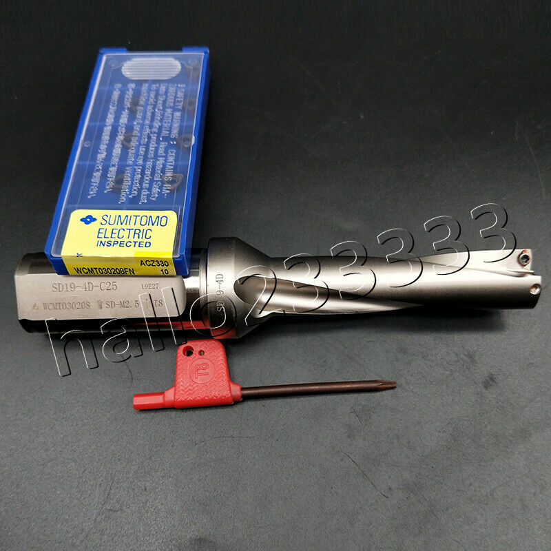 WC-19-4D-C25 Φ19mm-4D indexable U drill bit fast drill bit+WCMX030208-FN inserts
