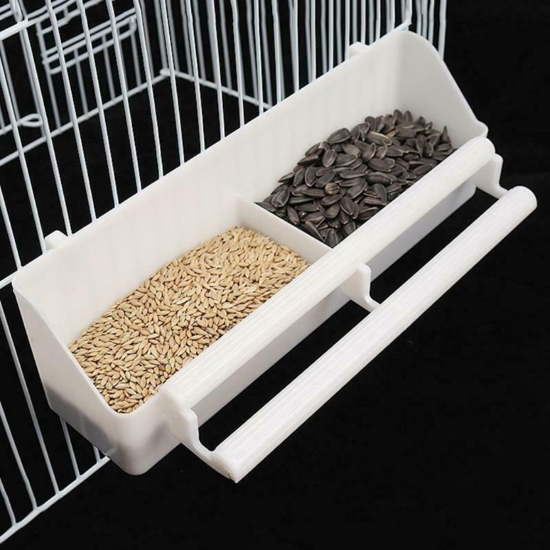 Parrot Birds Water Hanging Bowl Parakeet Feeder Box Pet Cage Food Container