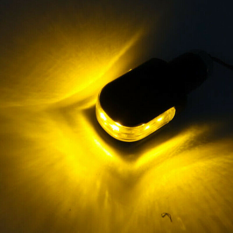 2PCS Motorcycle Scooter LED Turn Signal Light Indicator Blinker Handle Bar End