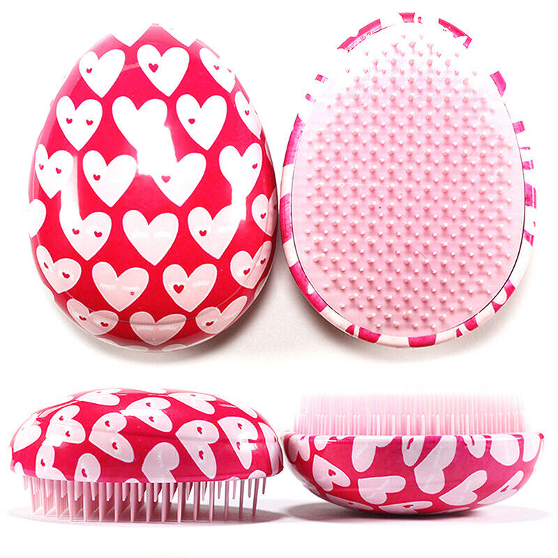 Cute Pink Comb Anti-static Massage Hair Brush Detangle Shower Salon Styling BDA