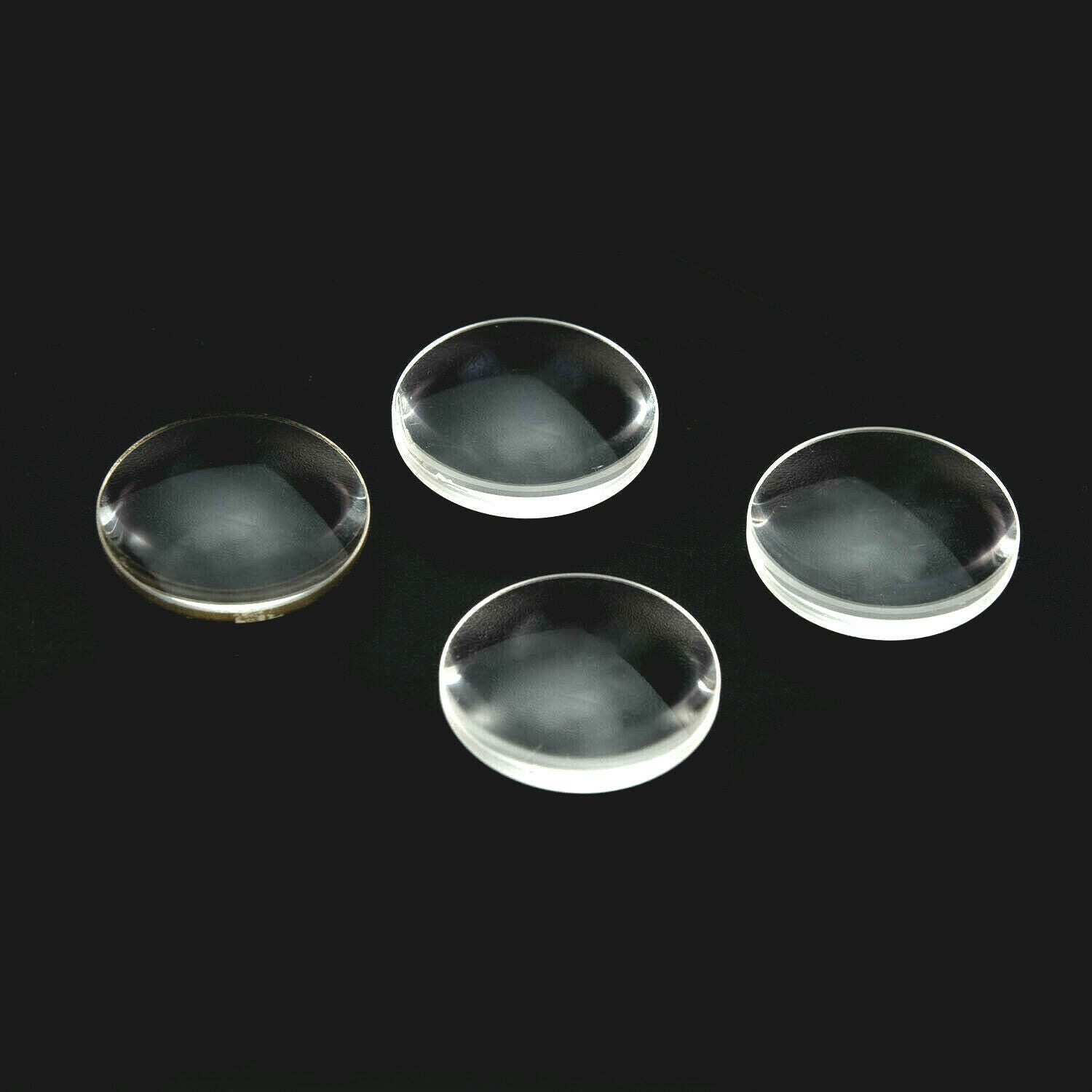 24mm 5PCS Double Convex Lens Magnifier Defective Circle Optical Glass Prism