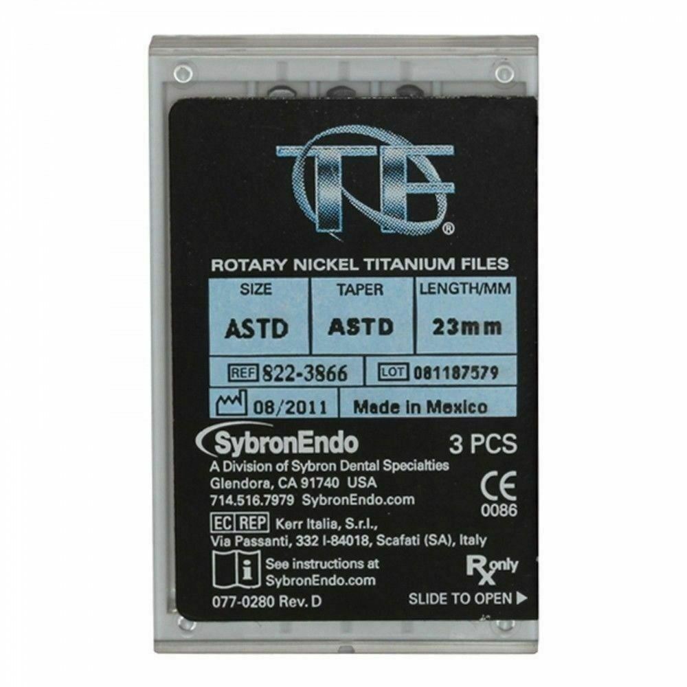SybronEndo TF Twisted Files Shape NiTi Endo Files TF .25/.10 23mm,822-0253