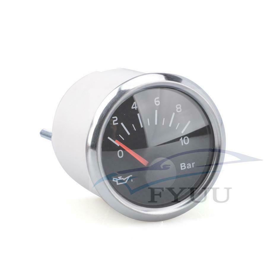 12/24V modified instrument oil pressure gauge 2" 52MM oil pressure gauge 0~10BAR
