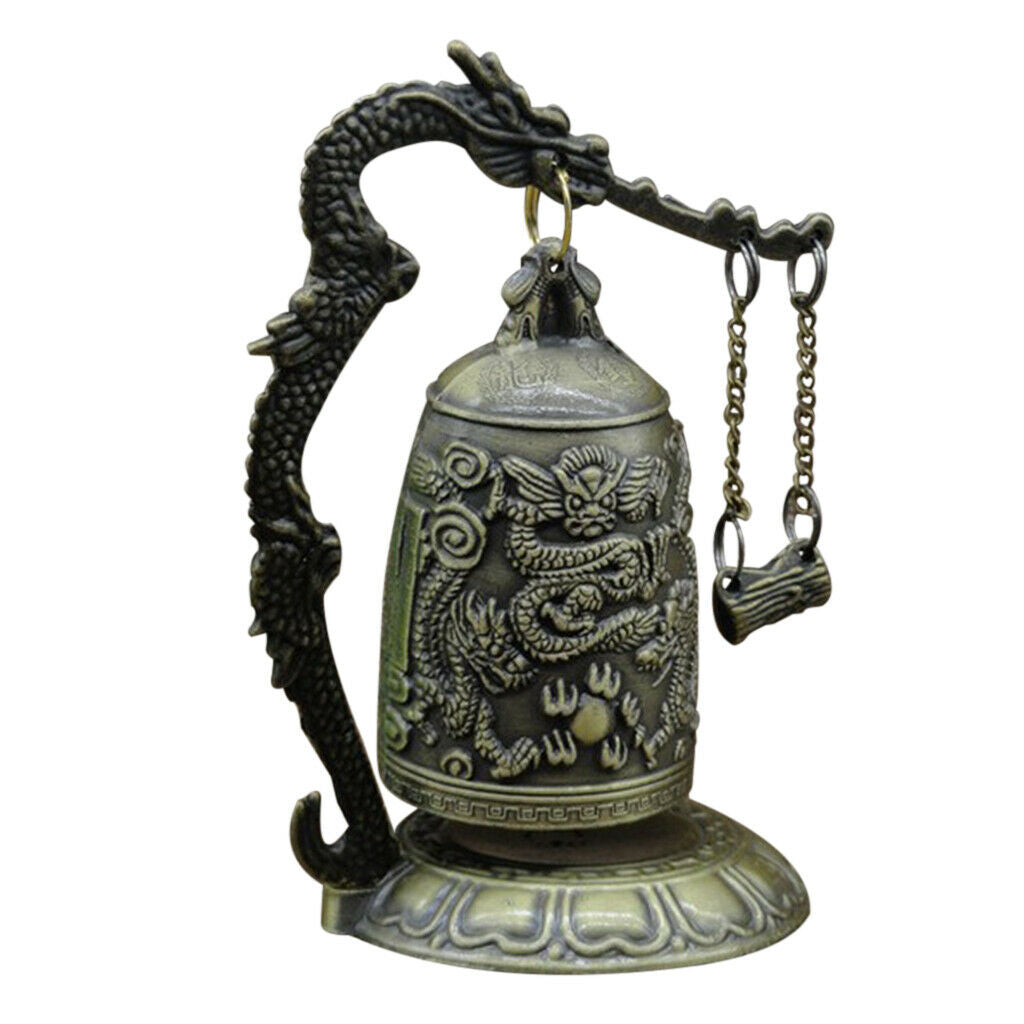 Alloy Desktop Dragon Gong Oriental Desktop Craft Hanging