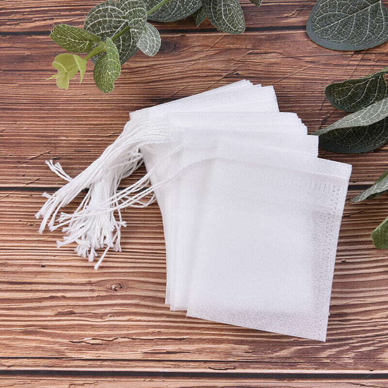 Teabags 6 x 8CM Food Grade Empty Scented Tea Bag Infuser With String Seal Fil Tt