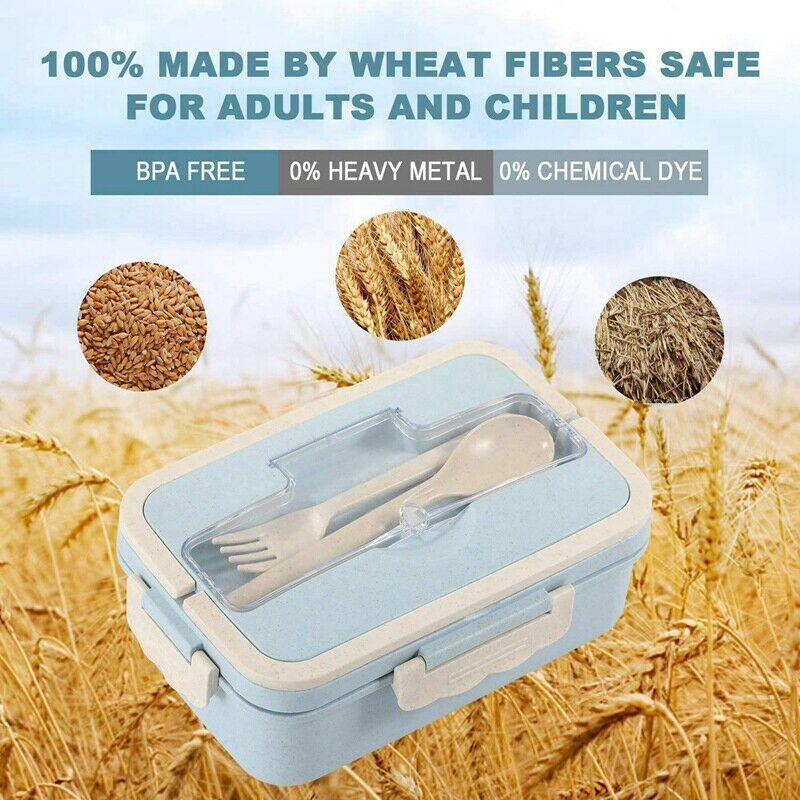 Bento Box for Adults with 3 Compartment, 1500ML Lunch Box for Kids with SpooK9N7