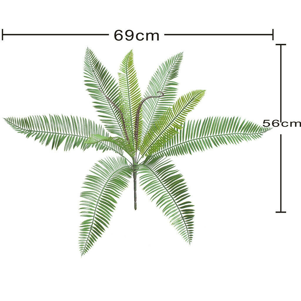Artificial Cycas Leaves Branch Cycas Fern Leaf  With Metal Frame