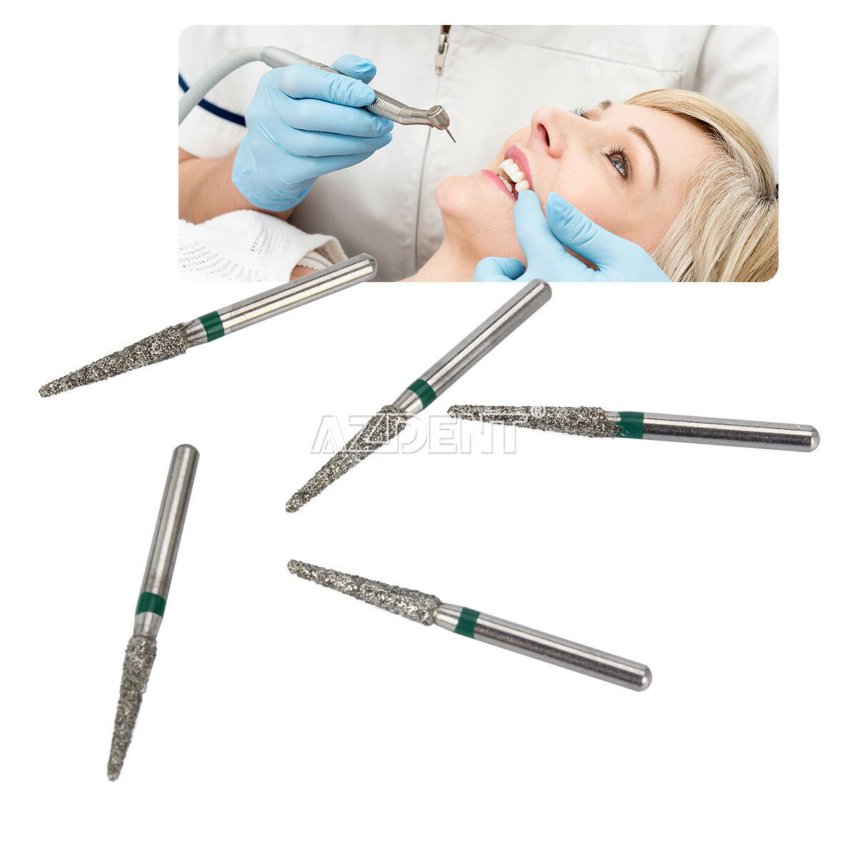 50 Packs Dental Diamond Tooth Drill Burs 150 Types for High Speed Handpieces