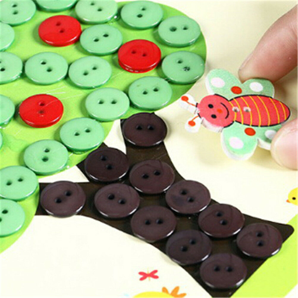 1Pc DIY Button Drawing Painting Interactive Material Kids Educational To.l8