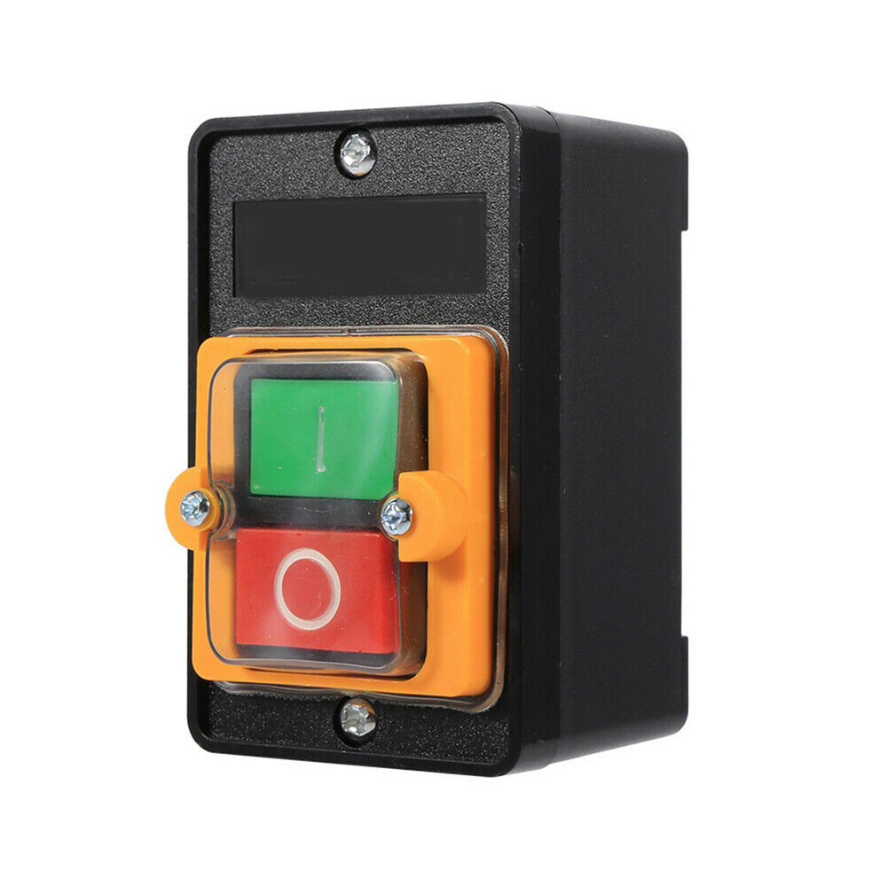 Motor Drill Switch Push Button for 10A 380V ON/OFF Water Proof Machine Black NEW