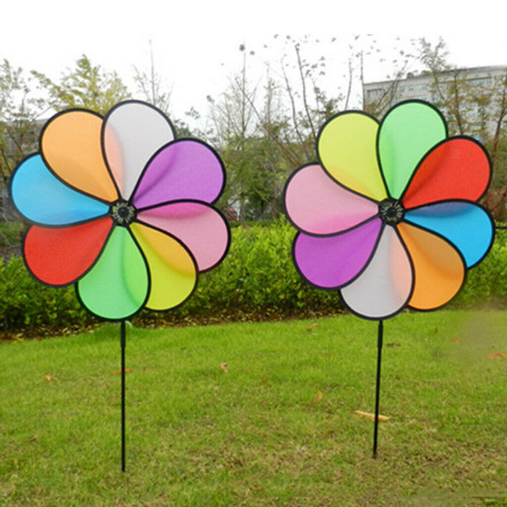 Portable Wind Spinner Pinwheel Wind Chime Flower for Garden Party Festival
