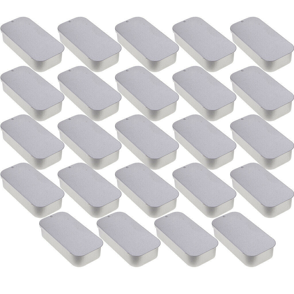 24Pcs Slide Top Tin Empty Box Cake Chocolate Candy Soap Storage Organizer