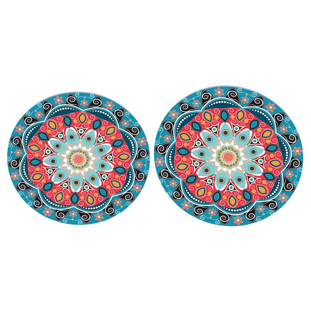 2pcs Non-slip Tablecloth Digital Print Waterproof Round Table Cloth BBQ Home