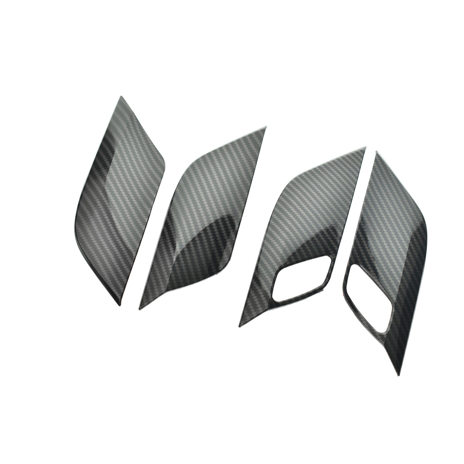 4pcs Inner Carbon Fiber Style Safety Door Lock Cover For BMW X5 F15 X6 F16 14-17