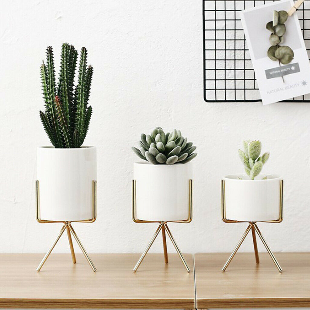 2Pcs Plant Stand Metal Flower Holder Pot Garden Decoration Display Wrought Iron