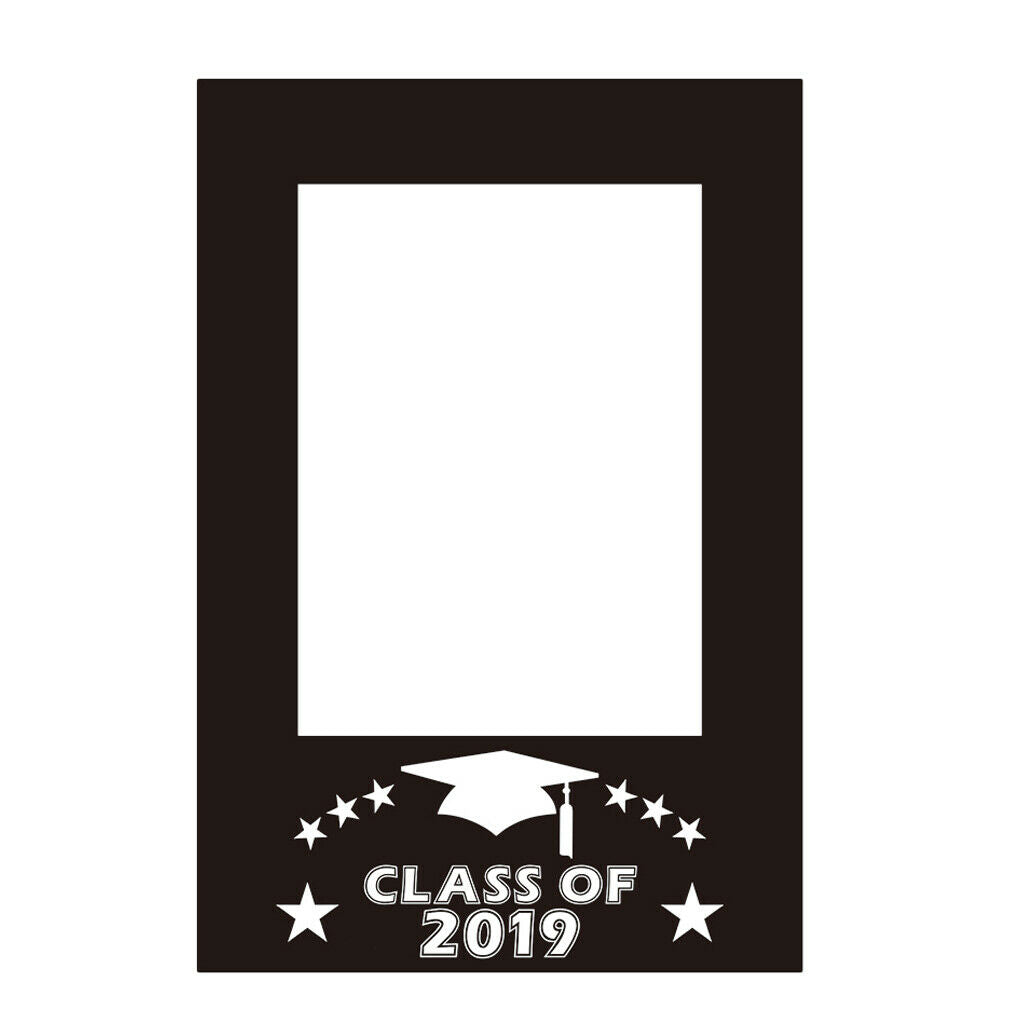 2019 Graduation Photo Booth Props Picture Frame Cutouts Party Supplies Decor
