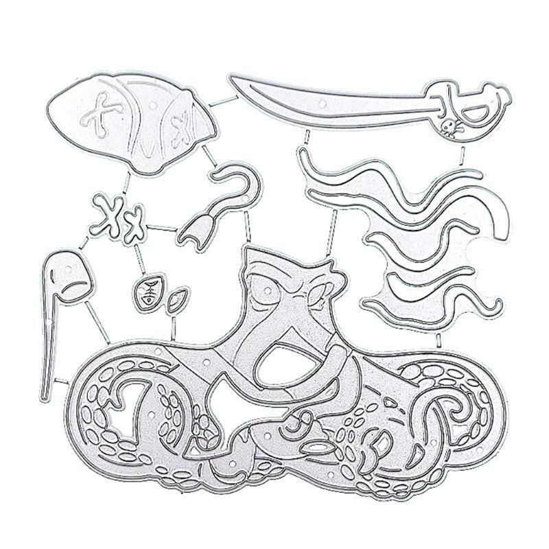 Pirate Metal Cutting Dies Stencil DIY Scrapbooking Album Paper Card Template