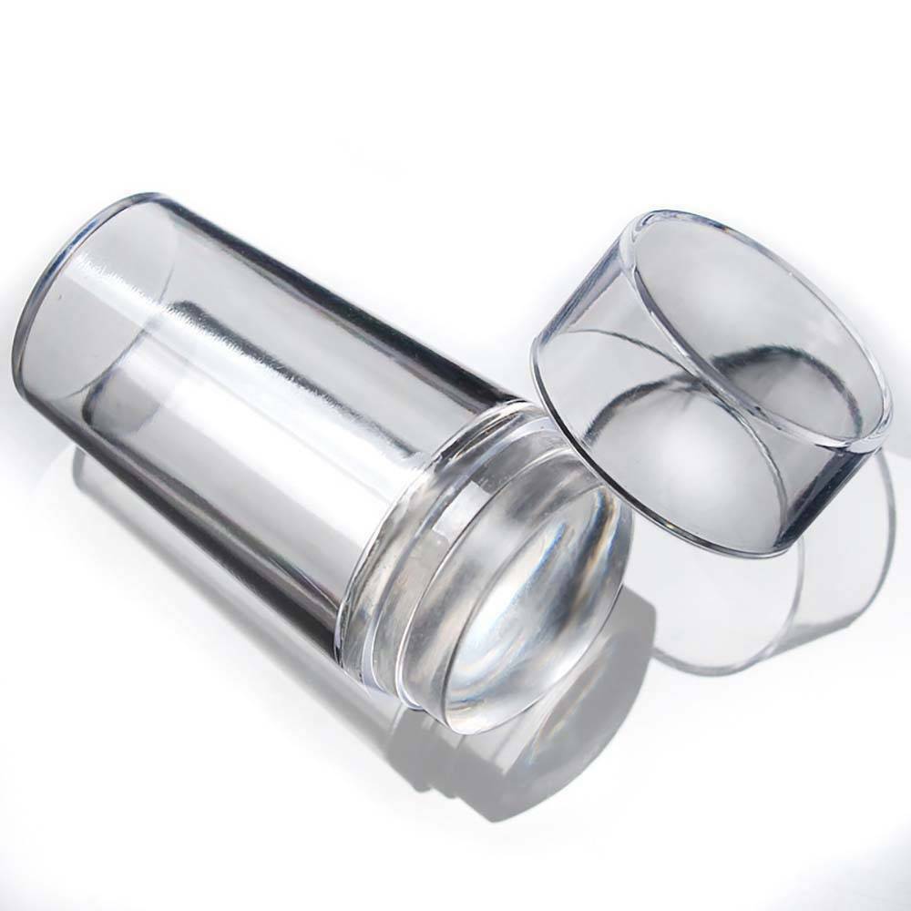 Clear Silicone Nail Art Stamping Jelly Silicone & Scraper Decors Plate Manicure!