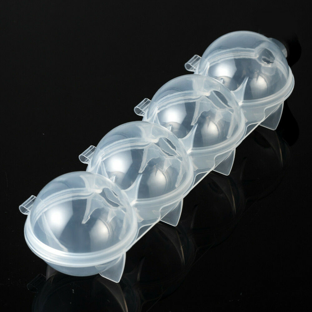 2.2" Silicone Ice Cube 4 Ball Maker Mold Sphere Large Tray Bar Whiskey DIY Mould