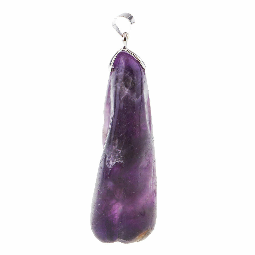 Natural Amethyst Stone Pendant Energy Crystal Reiki Luck Stone Pendant Woman