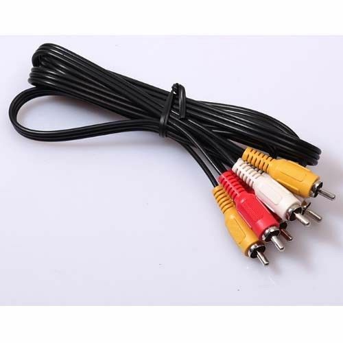 50pcs AV CABLE  3 RCA Male AUDIO VIDEO Cord Composite Yellow/Red/White TV DVD