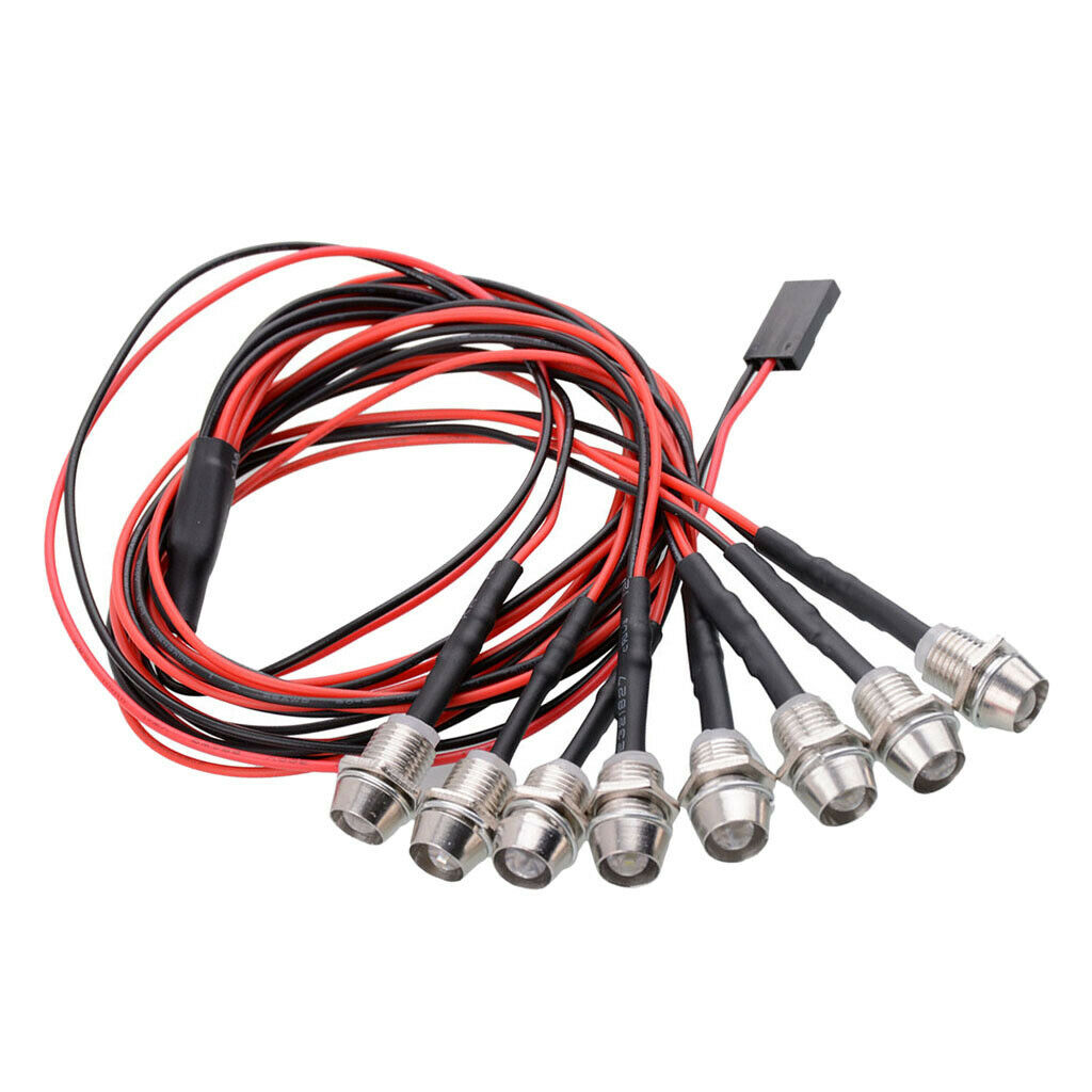 8x LED Lights Taillight Kit 8 LED For 1/5 1/8 1/10 1/12 1/16 RC Car Truck