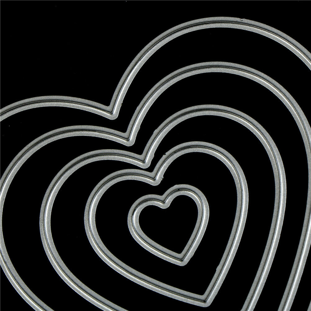 5Pcs Love Heart Design Metal Cutting Die For DIY Scrapbooking AlbumPaperCa.l8