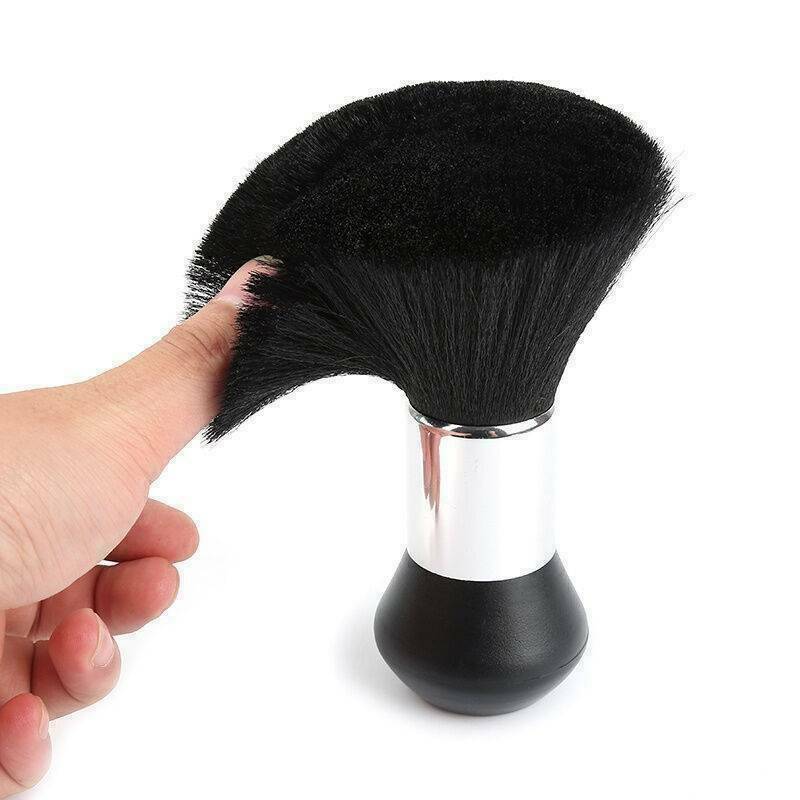 1Pcs Neck Duster Brush for Salon Stylist Barber Hair Cutting Make Up, Body-Black