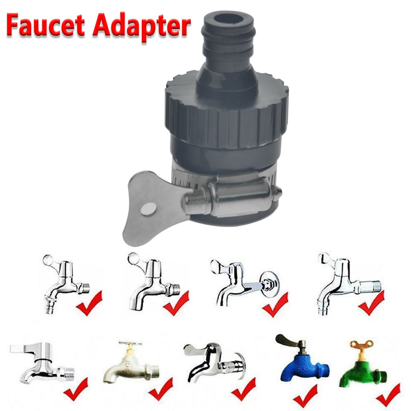 Home Tap To Garden Hose Square Round Mixer Kitchen Tap Adapter Connector 1pc