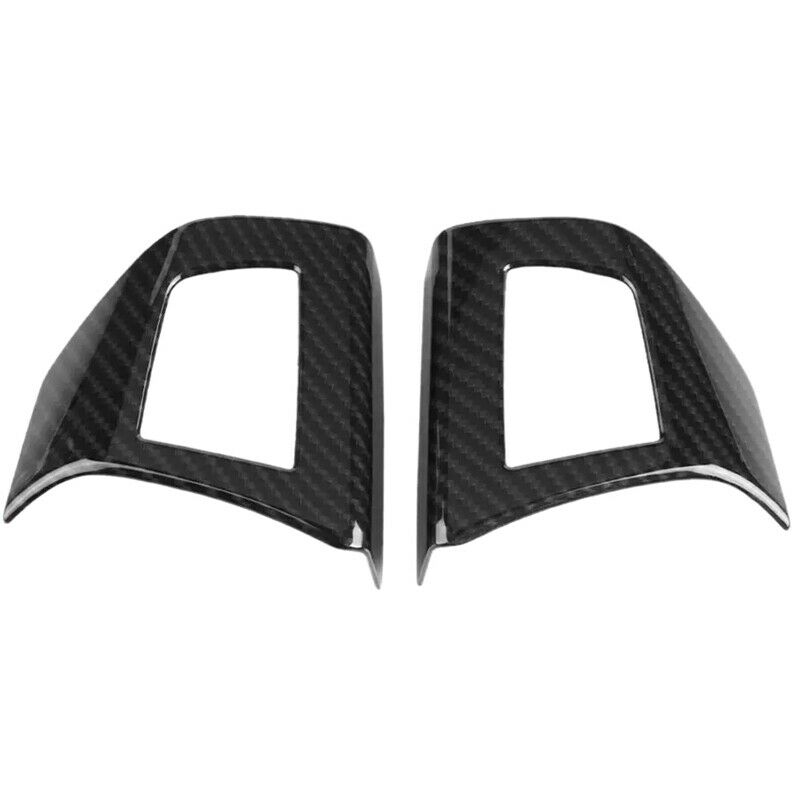 2Pcs Carbon Fiber Style Inner Stee Wheel Cover Trim Stickers for maserati LevaE5