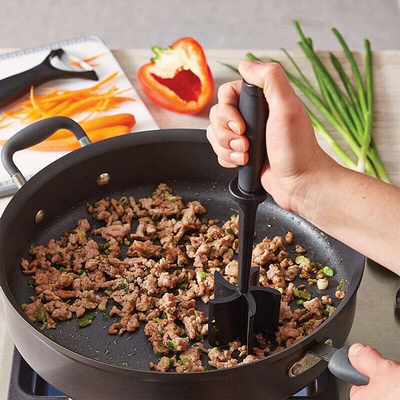 Professional Ground Meat Chopper Plastic Beef Potato Fruit Food Masher Grind SJ