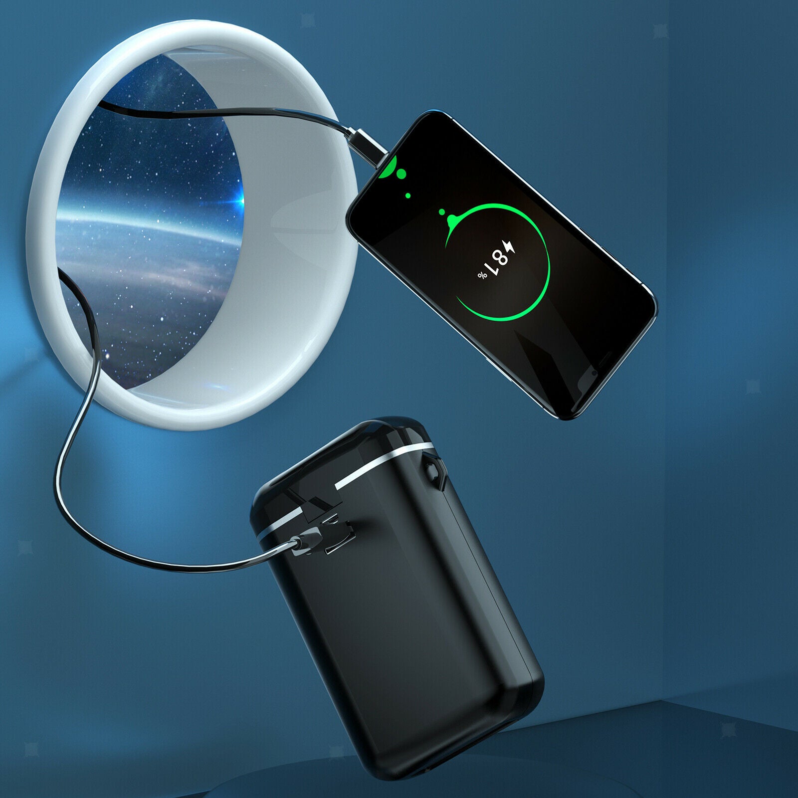 3 in 1 Wireless Earbuds,Bluetooth Speaker with Charging Case Bass Sounds IPX7