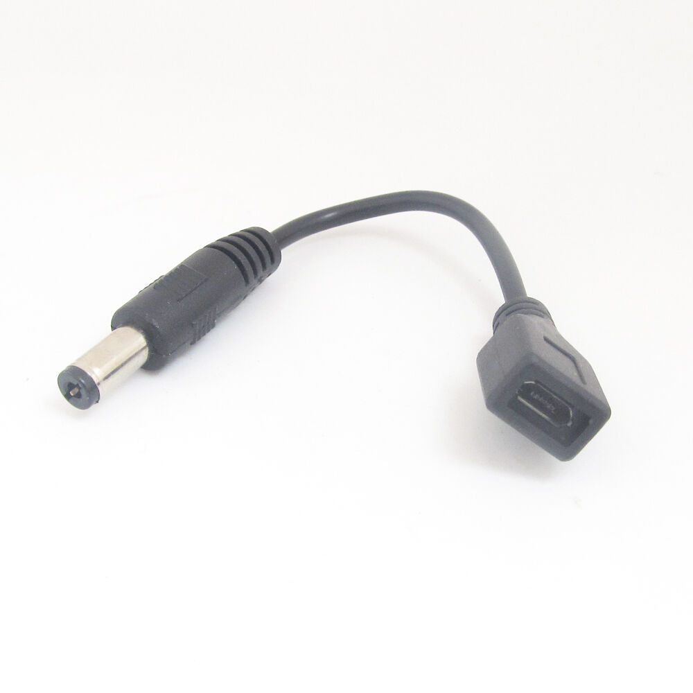 50pcs 5.5x2.1mm Male Plug to Micro 5pin USB Female Socket DC Power Adapter cable